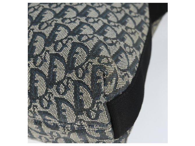 Christian Dior Trotter Canvas Schultertasche Navy Silber Auth ep11395 Marineblau - Ansicht 14