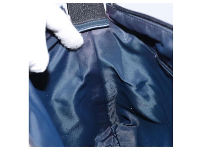 Christian Dior Trotter Canvas Schultertasche Navy Silber Auth ep11395 Marineblau - Ansicht 19