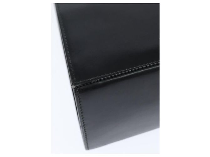 Borsa a mano in pelle Gancini Salvatore Ferragamo 2 in 1 Nero Oro Auth BA7323 - vista 15