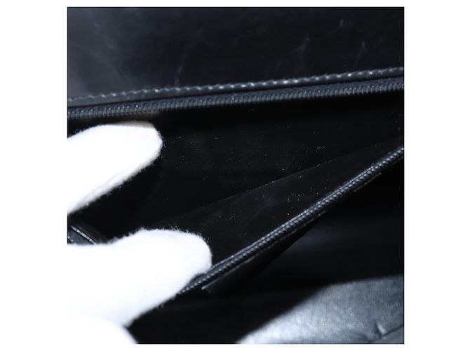 Borsa a mano in pelle Gancini Salvatore Ferragamo 2 in 1 Nero Oro Auth BA7323 - vista 21