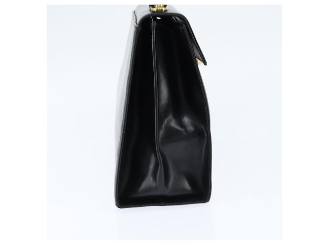 Borsa a mano in pelle Gancini Salvatore Ferragamo 2 in 1 Nero Oro Auth BA7323 - vista 3
