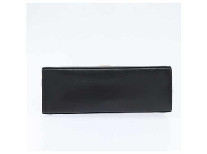 Borsa a mano in pelle Gancini Salvatore Ferragamo 2 in 1 Nero Oro Auth BA7323 - vista 5