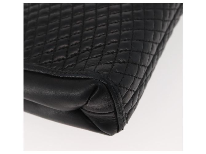 BALLY Borsa a Spalla in Pelle Trapuntata con Catena Nero Oro Auth am9465 D'oro - vista 15