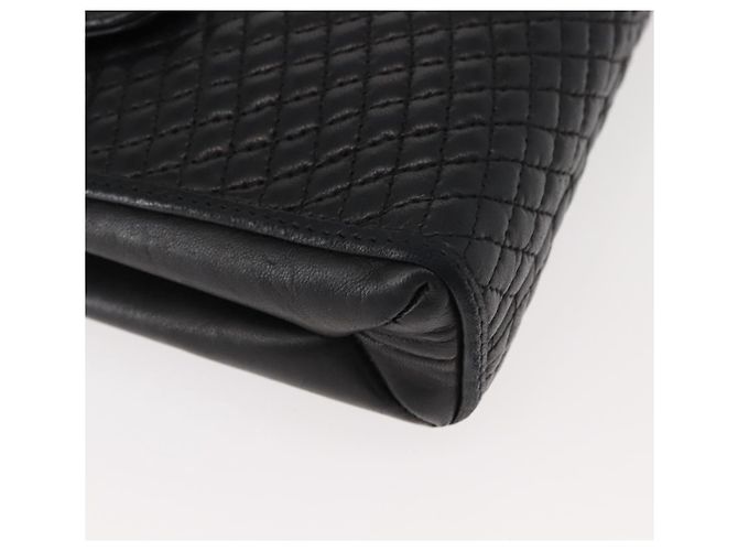 BALLY Borsa a Spalla in Pelle Trapuntata con Catena Nero Oro Auth am9465 D'oro - vista 9