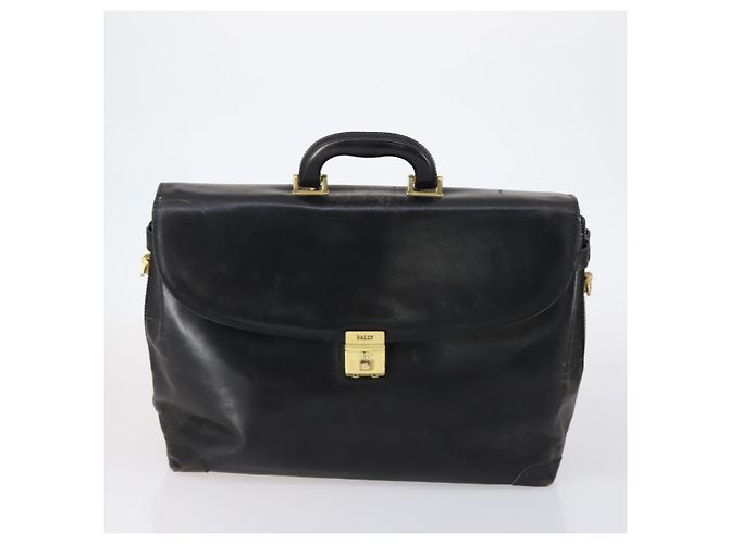 BALLY Borsa a Mano in Pelle 3 Set Nero Avorio Auth bs30280 Crudo - vista 2