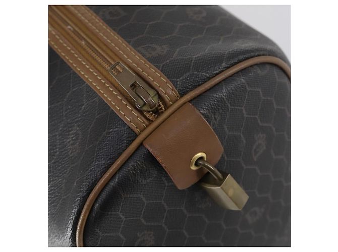 Borsa Boston in tela a nido d'ape PVC nera e oro Christian Dior Auth bs30245 Nero D'oro - vista 10