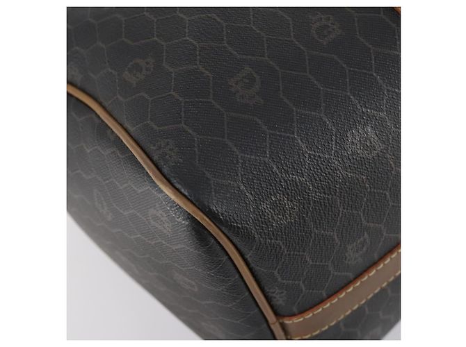 Borsa Boston in tela a nido d'ape PVC nera e oro Christian Dior Auth bs30245 Nero D'oro - vista 16