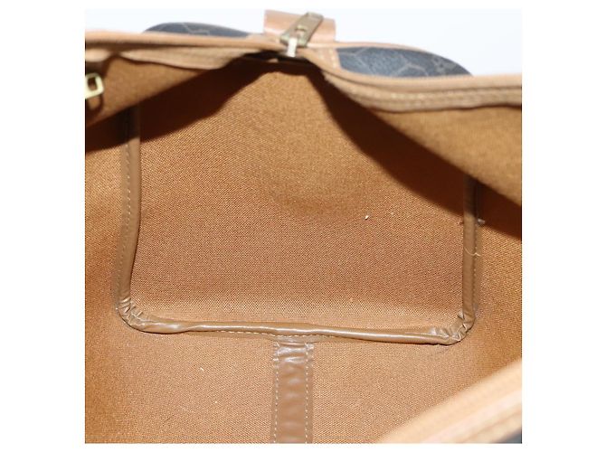 Borsa Boston in tela a nido d'ape PVC nera e oro Christian Dior Auth bs30245 Nero D'oro - vista 18