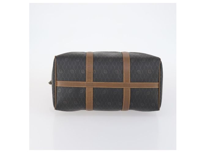 Borsa Boston in tela a nido d'ape PVC nera e oro Christian Dior Auth bs30245 Nero D'oro - vista 5