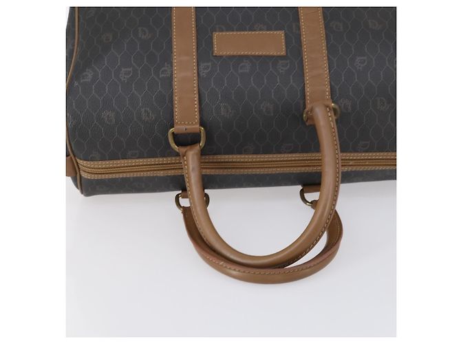 Borsa Boston in tela a nido d'ape PVC nera e oro Christian Dior Auth bs30245 Nero D'oro - vista 7