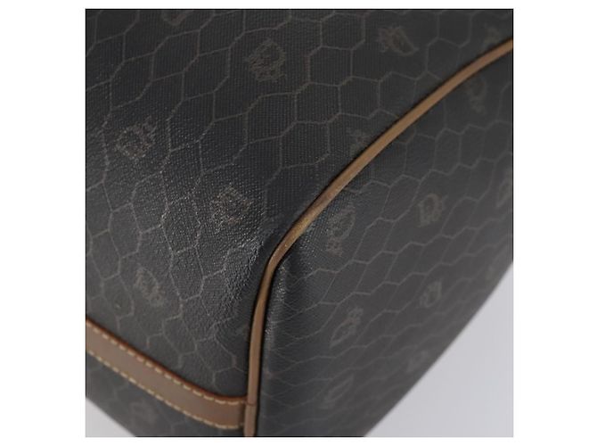 Borsa Boston in tela a nido d'ape PVC nera e oro Christian Dior Auth bs30245 Nero D'oro - vista 9