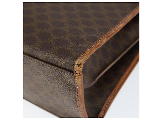 Céline Borsa a mano in tela Macadam CELINE in pelle PVC marrone oro Auth 149127 D'oro - vista 14