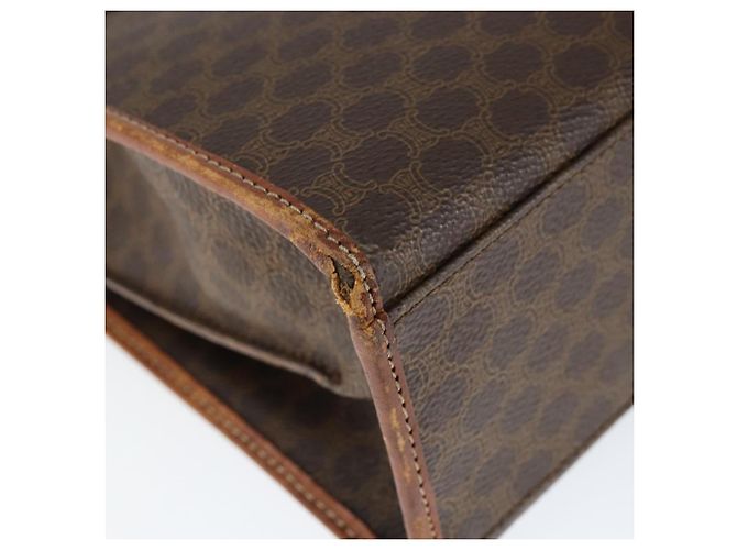 Céline Borsa a mano in tela Macadam CELINE in pelle PVC marrone oro Auth 149127 D'oro - vista 15