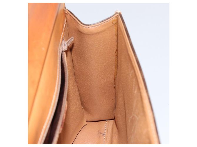 Céline Borsa a mano in tela Macadam CELINE in pelle PVC marrone oro Auth 149127 D'oro - vista 19