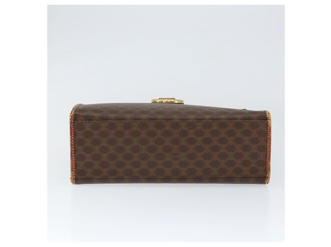 Céline Borsa a mano in tela Macadam CELINE in pelle PVC marrone oro Auth 149127 D'oro - vista 5