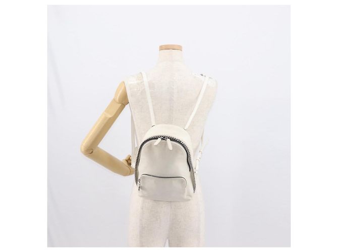 Autre Marque Falabella Rucksack Stella McCartney Polyester Weiß Silber 468908 Auth 146805 - Ansicht 23
