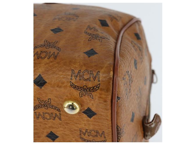 Borsa Boston MCM Logogram Vicetos in pelle PVC 2 in 1 marrone oro Auth am9555 D'oro - vista 15