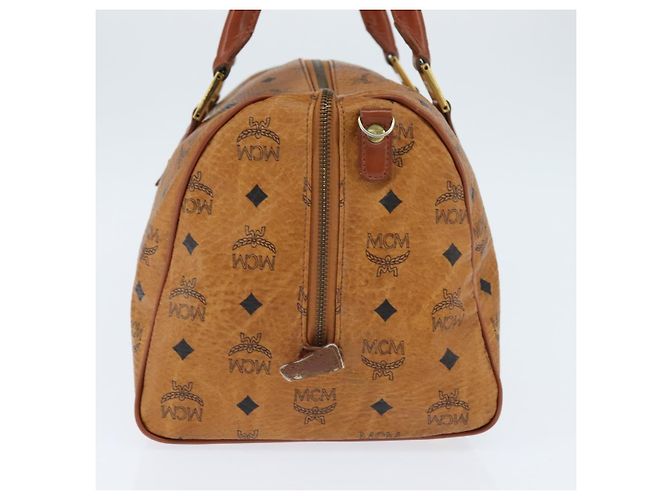 Borsa Boston MCM Logogram Vicetos in pelle PVC 2 in 1 marrone oro Auth am9555 D'oro - vista 4