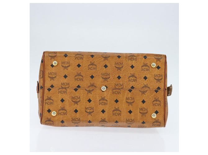 Borsa Boston MCM Logogram Vicetos in pelle PVC 2 in 1 marrone oro Auth am9555 D'oro - vista 5