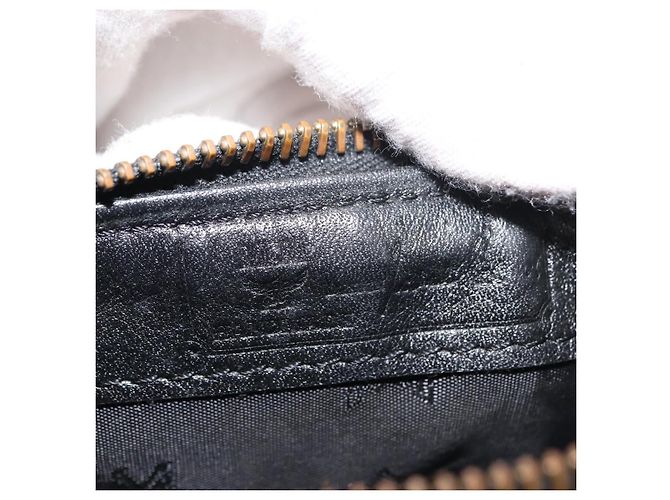 MCM Vicetos Logogram Mini Borsa a Mano in Pelle PVC Nera Oro Auth bs30228 Nero D'oro - vista 17
