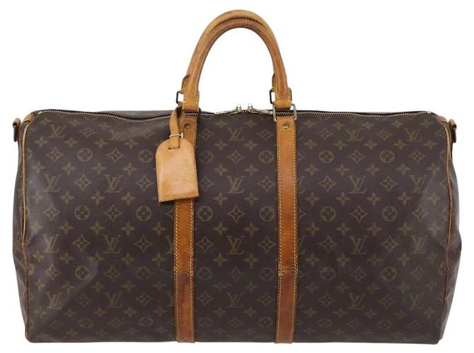 LOUIS VUITTON Monogram Keepall Bandouliere 55 Borsa Boston M41414 LV Auth 142469 Monogramma - vista 13