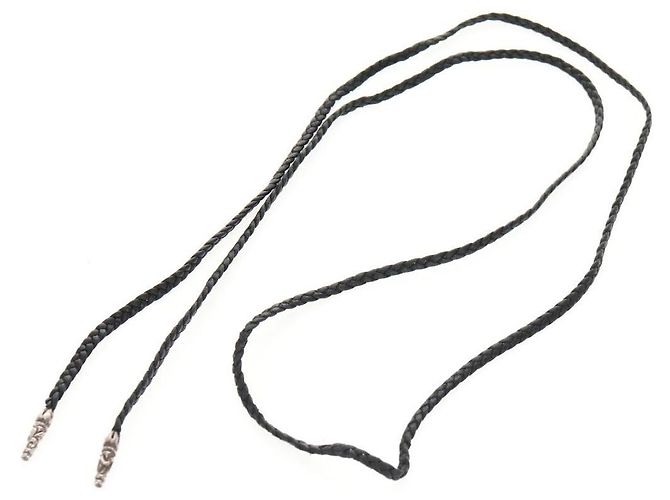 Collar Chrome Hearts Scroll Razor Blade Ag925 Negro Auth 141205M - vista 2