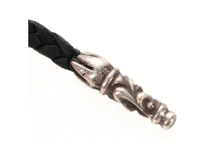 Collar Chrome Hearts Scroll Razor Blade Ag925 Negro Auth 141205M - vista 7