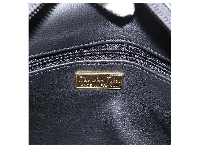 Borsa a Spalla Christian Dior in Pelle Nera e Oro Auth 146794 Nero D'oro - vista 11