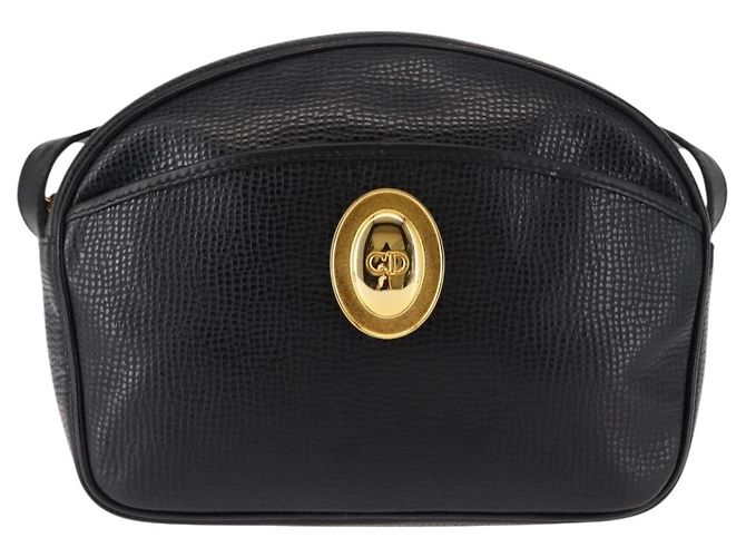 Borsa a Spalla Christian Dior in Pelle Nera e Oro Auth 146794 Nero D'oro - vista 13
