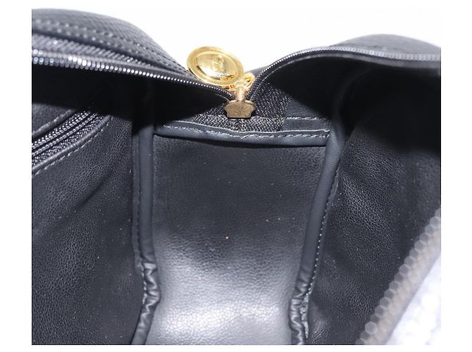 Borsa a Spalla Christian Dior in Pelle Nera e Oro Auth 146794 Nero D'oro - vista 18