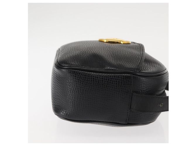 Borsa a Spalla Christian Dior in Pelle Nera e Oro Auth 146794 Nero D'oro - vista 3