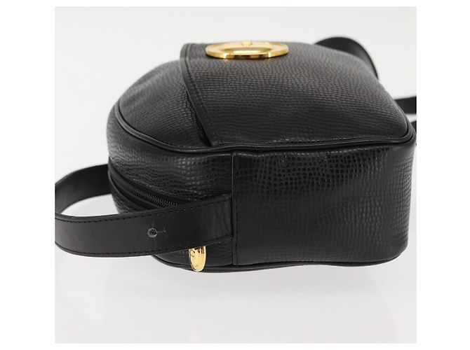 Borsa a Spalla Christian Dior in Pelle Nera e Oro Auth 146794 Nero D'oro - vista 4