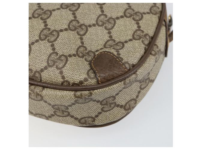 Borsa Sherry Line GG Supreme Web di GUCCI in PVC beige e oro 89 02 066 Auth BA7117 D'oro - vista 15