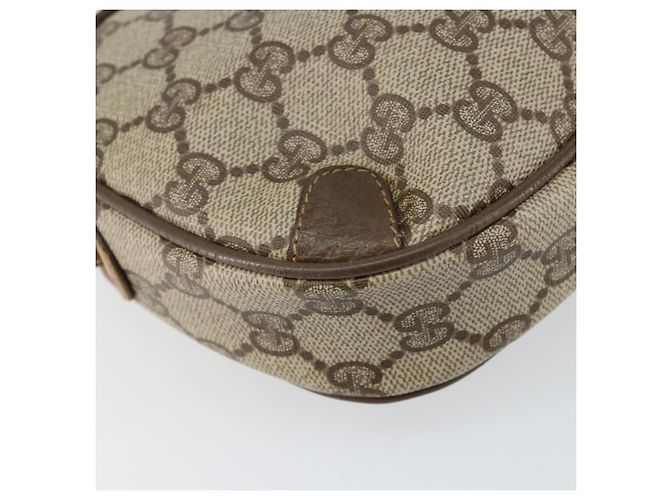 Borsa Sherry Line GG Supreme Web di GUCCI in PVC beige e oro 89 02 066 Auth BA7117 D'oro - vista 16