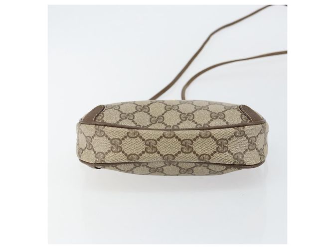 Borsa Sherry Line GG Supreme Web di GUCCI in PVC beige e oro 89 02 066 Auth BA7117 D'oro - vista 5