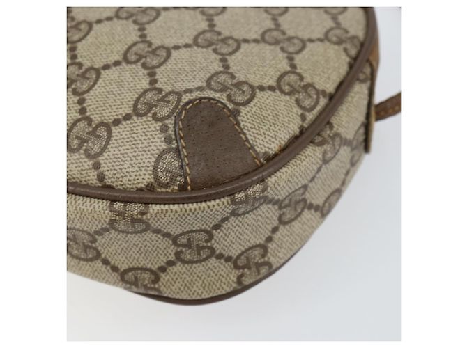 Borsa Sherry Line GG Supreme Web di GUCCI in PVC beige e oro 89 02 066 Auth BA7117 D'oro - vista 9