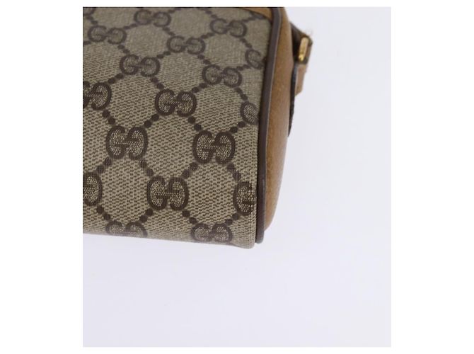 Bolsa de Ombro Gucci GG Supreme Web Sherry Line PVC Bege 116 02 089 Auth 148264 Dourado - vista 15