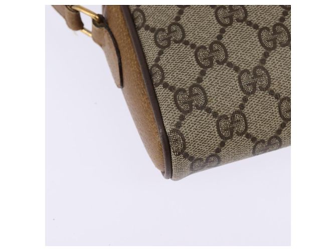 Bolsa de Ombro Gucci GG Supreme Web Sherry Line PVC Bege 116 02 089 Auth 148264 Dourado - vista 16