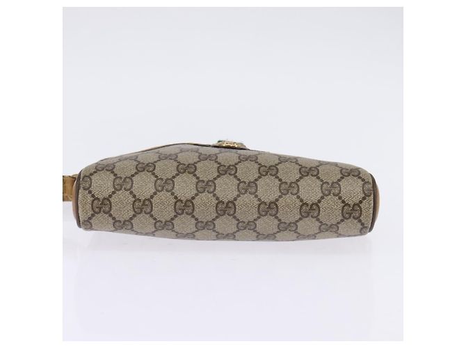 Bolsa de Ombro Gucci GG Supreme Web Sherry Line PVC Bege 116 02 089 Auth 148264 Dourado - vista 5