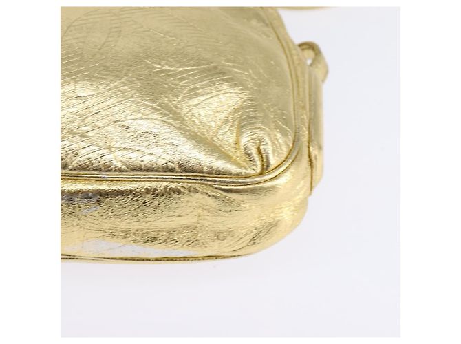 Borsa a Spalla Anagram LOEWE in Pelle Dorata Auth bs30180 D'oro - vista 15
