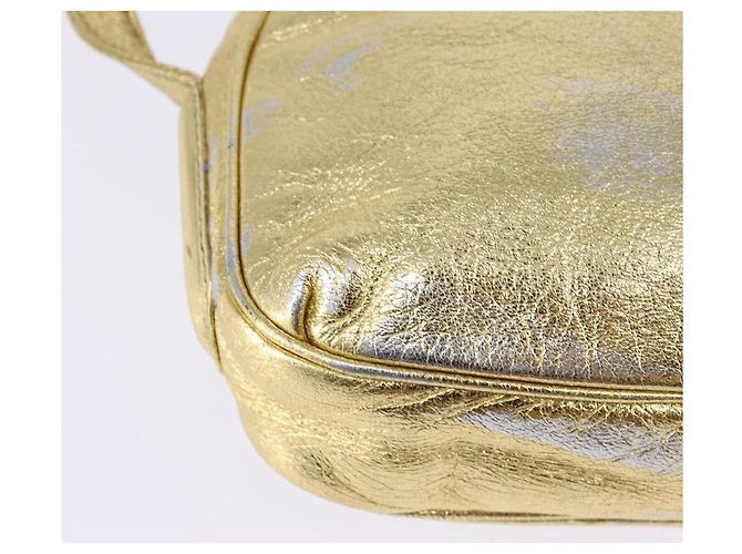 Borsa a Spalla Anagram LOEWE in Pelle Dorata Auth bs30180 D'oro - vista 16