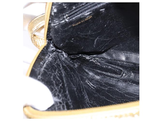 Borsa a Spalla Anagram LOEWE in Pelle Dorata Auth bs30180 D'oro - vista 19