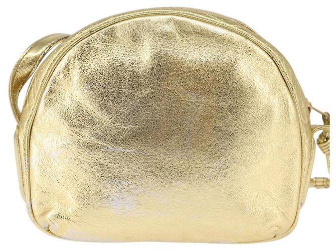 Borsa a Spalla Anagram LOEWE in Pelle Dorata Auth bs30180 D'oro - vista 2