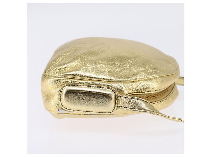 Borsa a Spalla Anagram LOEWE in Pelle Dorata Auth bs30180 D'oro - vista 4