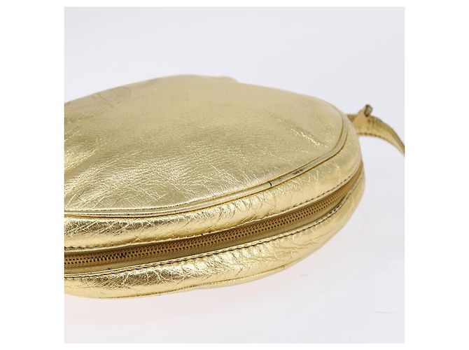 Borsa a Spalla Anagram LOEWE in Pelle Dorata Auth bs30180 D'oro - vista 6