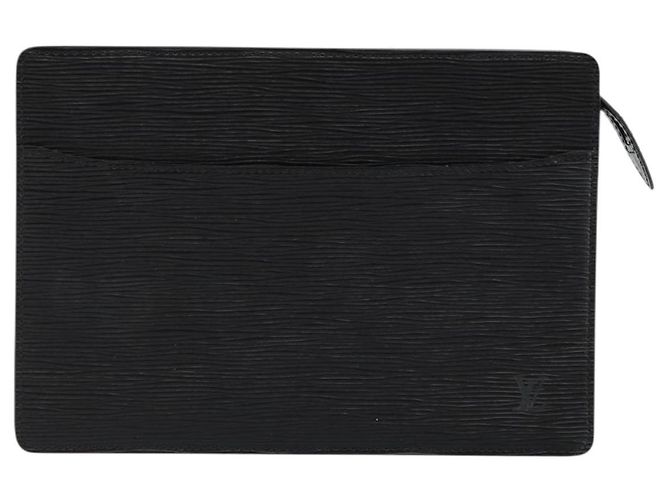LOUIS VUITTON Epi Pochette Uomo Borsa Clutch Nera M52522 LV Auth ep11385 Nero - vista 13