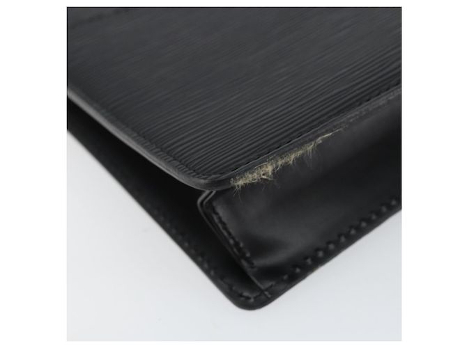 LOUIS VUITTON Epi Pochette Uomo Borsa Clutch Nera M52522 LV Auth ep11385 Nero - vista 14