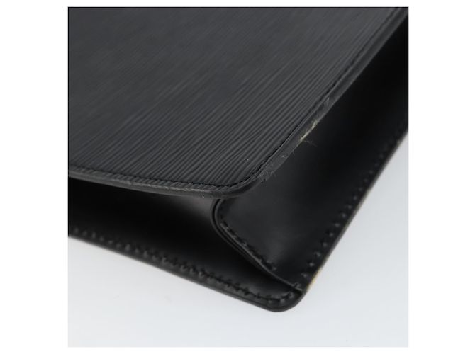 LOUIS VUITTON Epi Pochette Uomo Borsa Clutch Nera M52522 LV Auth ep11385 Nero - vista 16