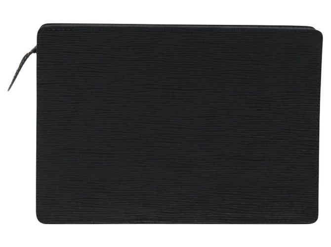 LOUIS VUITTON Epi Pochette Uomo Borsa Clutch Nera M52522 LV Auth ep11385 Nero - vista 2