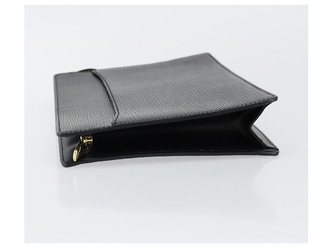 LOUIS VUITTON Epi Pochette Uomo Borsa Clutch Nera M52522 LV Auth ep11385 Nero - vista 4
